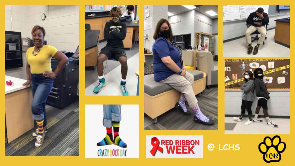 LCHS_Panthers's tweet photo. "Sock it" to Drugs! https://t.co/92gz8HYK2w