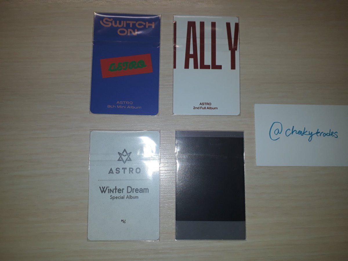 🔥 Astro Satış / Takas 🔥

Rocky - All Yours &amp; Switch On Photocard
MJ - Winter Dream Photocard *
JinJin - Rise Up Polaroid *

Farklı Rocky/Eunwoo ile takasa da açığım.

60 | 55
55 | 55

* Hasar Bilgisi 👇

<a href="/AstroSatTakas/">Astro satış ve takas</a> <a href="/peacrry/">Kpop Satış / Takas</a> @kpoptradetr <a href="/trpctakas/">kpop satış/takas! 🌱</a> <a href="/kpoppcsatis/">K-Pop Photocard Satış🇹🇷</a> <a href="/kpoptrdsell/">KPOP Takas/Satış</a>