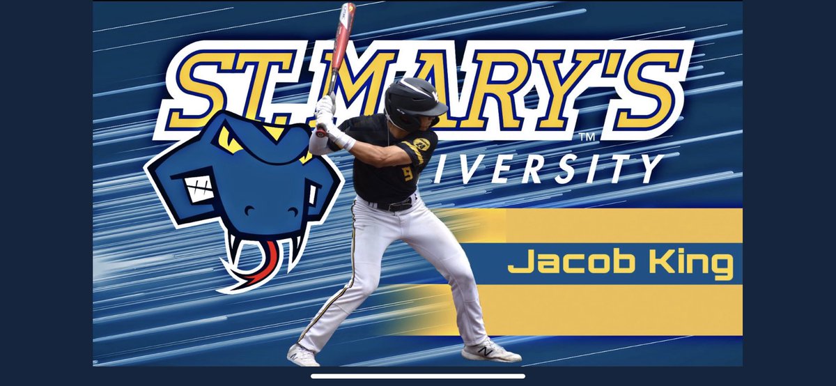 Congrats <a href="/_KingJacob_/">Jacob King</a>  on your commitment to St. Mary’s University. Pleasure to watch you grow over the years and become a elite hitter. They got a atud.