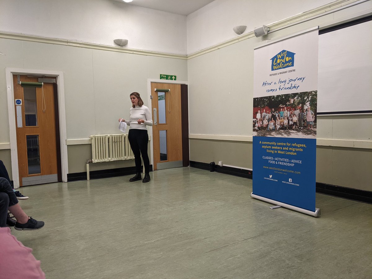 Tonight we're excited to have Layla from @wlondonwelcome to speak to us about the excellent work they do supporting refugees and migrants in our community