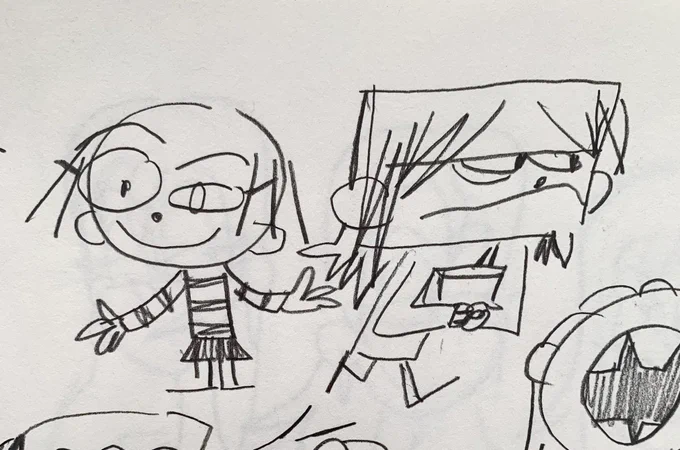 always like drawing rude kids. here're some i didnt color 