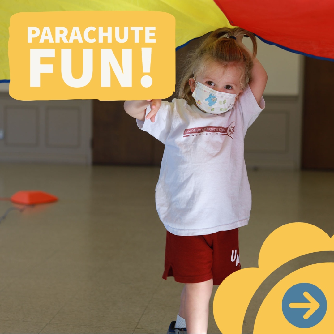 UC_InTouch's tweet photo. One of favourite activities in Casa gym class is playing with the parachute!  It encourages cooperation, is non-competitive, promotes social interaction and communication, and strengthens arm and core muscles. https://t.co/hzPg634CSr