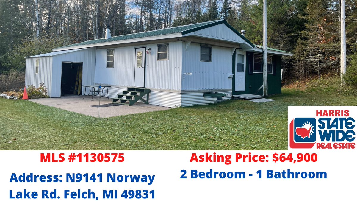 HarrisStateWide's tweet image. SINGLE FAMILY MOBILE HOME AVAILABLE IN FELCH, MI!!

MLS# 1130575
Visit bit.ly/2XSfpdS for more information