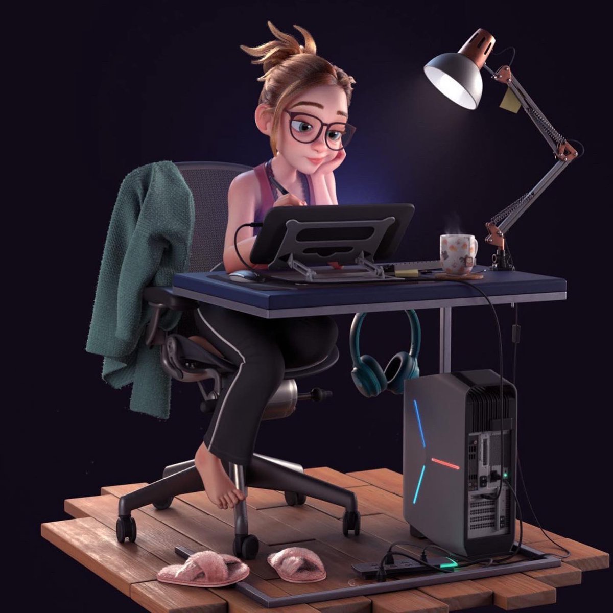Monarcostudio's tweet photo. This is an incredible beautiful 3D Personal Character Design By IG User @elisedigitalarts 🤩
#3d #3dmodeling #3dart #artist #artista #digitalart #digitalillustration #artwork #cg #cgmethod #maya #autodeskmaya #artoftheday #illustration #cgart #characterdesign #characterart https://t.co/mKn08aJsQc