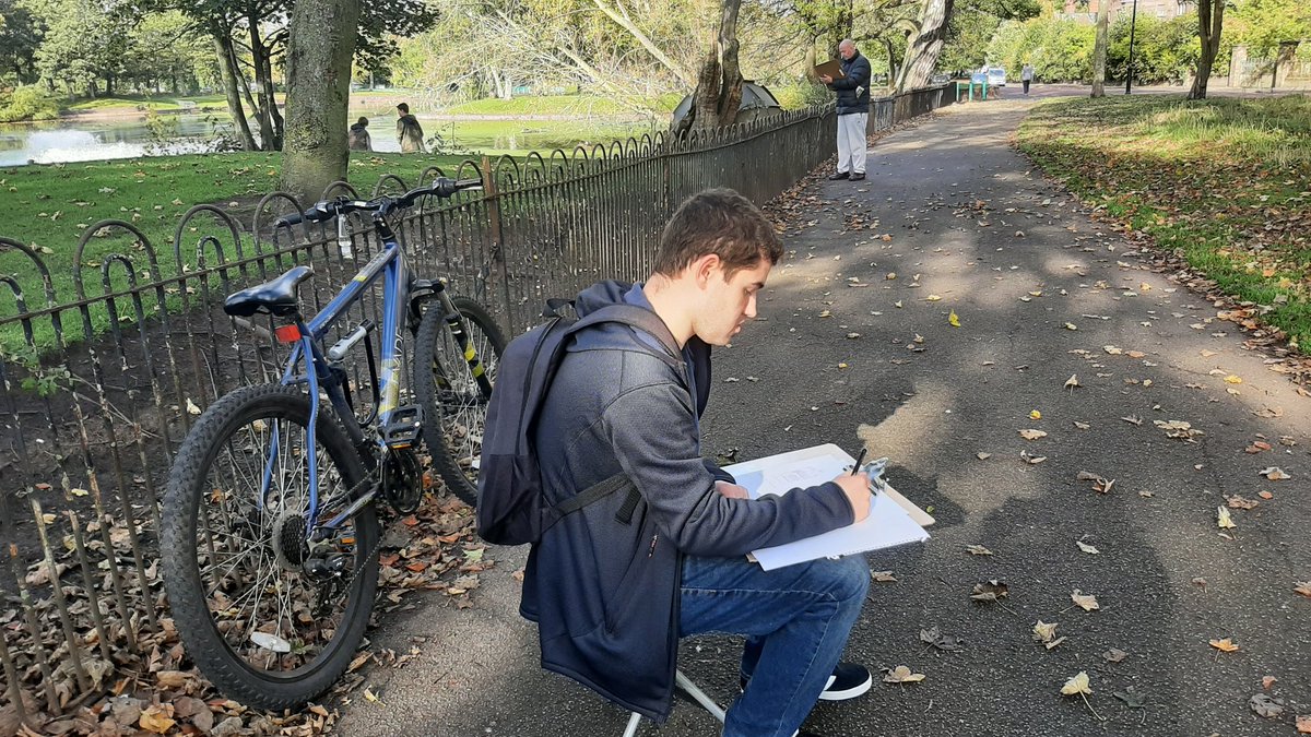 JayneLawless's tweet photo. Some days this club is quite literally a tonic, no matter what's going on in people's lives, we ALWAYS end up on a positive. So proud of all my sketchers and their work is amazing. Today we walked down 5 mins from @ListerStepsTOL to Newsham Park, another hidden gem in the City. https://t.co/JCVMKQhXmR