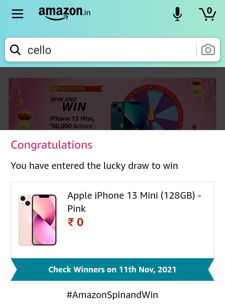 MoonSanket's tweet photo. #AmazonSpinandWin 
 Please 🙏 this time 😧
🎇 https://t.co/idJM4UzKkf