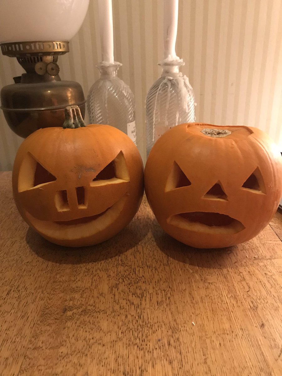 Lilith and Damien ready to be exploded tomorrow for S1 Science Club! Make sure you come along tomorrow at lunchtime, Miss Wilson’s lab 🎃 👻 #STEM #pumpkincarving #SpookyScience