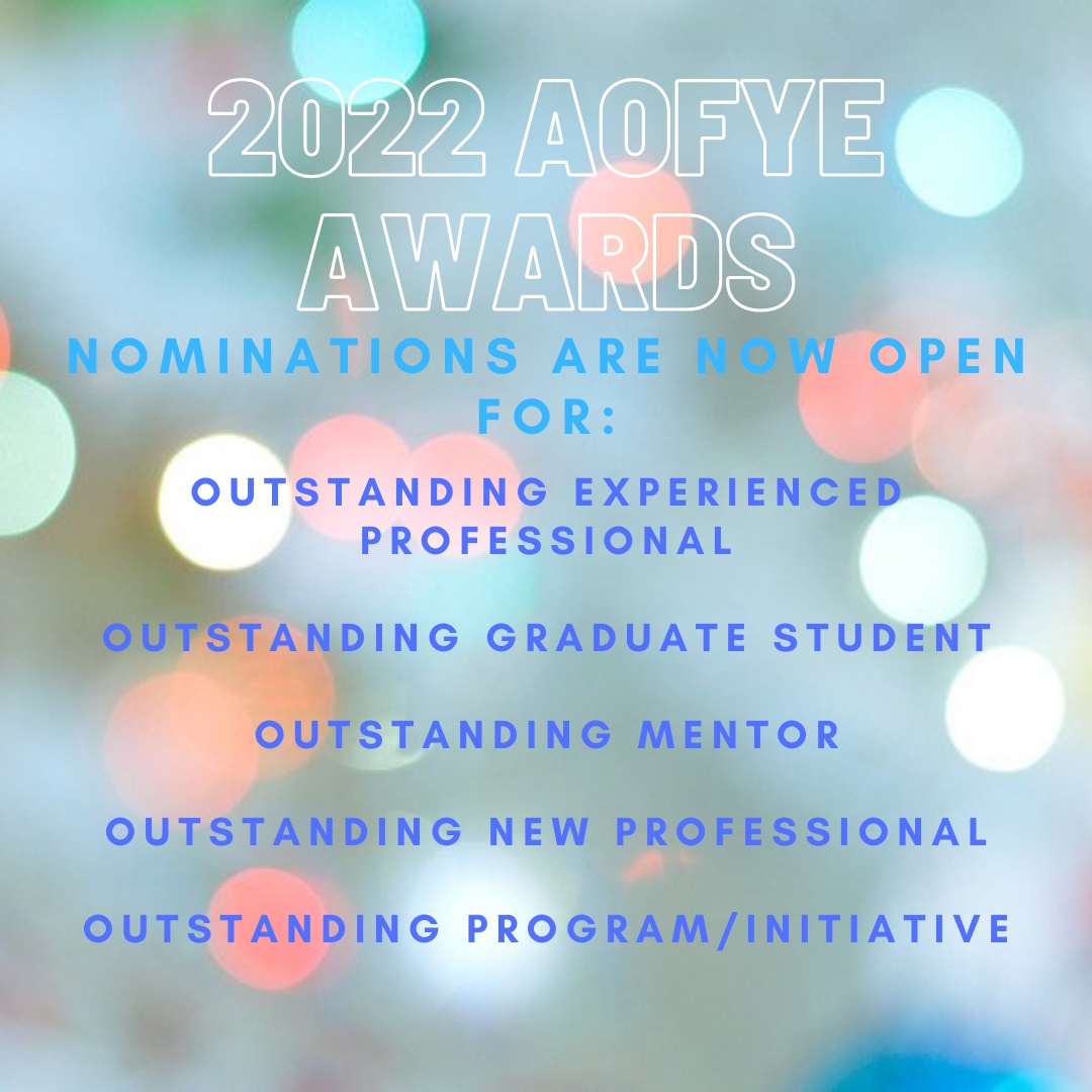 2022 AOFYE Award Nominations Open! - form.jotform.com/202863841121954
 mailchi.mp/208ae8840a11/2…