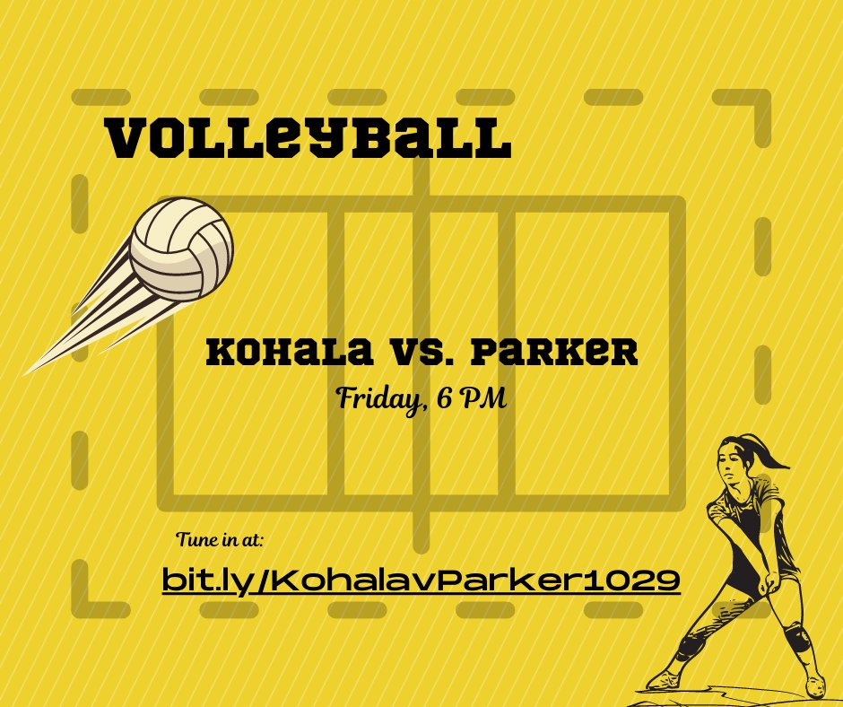 KohalaHS's tweet photo. Cowgirls Volleyball plays Parker School
Friday Night at 6.
To see all the action &amp; support our student athletes, tune in to the YouTube channel link:
https://t.co/JM6D0AyFNn
Go Cowgirls! https://t.co/u41vl9t9C6