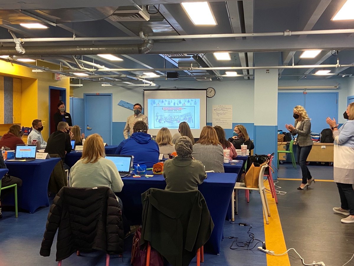 Naperville203's tweet photo. Today @Naperville203 Learning Commons Team had the opportunity to visit the @DuPageChildrens and The Questioneers Exhibit!  Follow the link to learn more: https://t.co/oBpCstMeOG #BeBold203 #TheQuestioneers #readquestionthinkplay https://t.co/1W21AMnXZi
