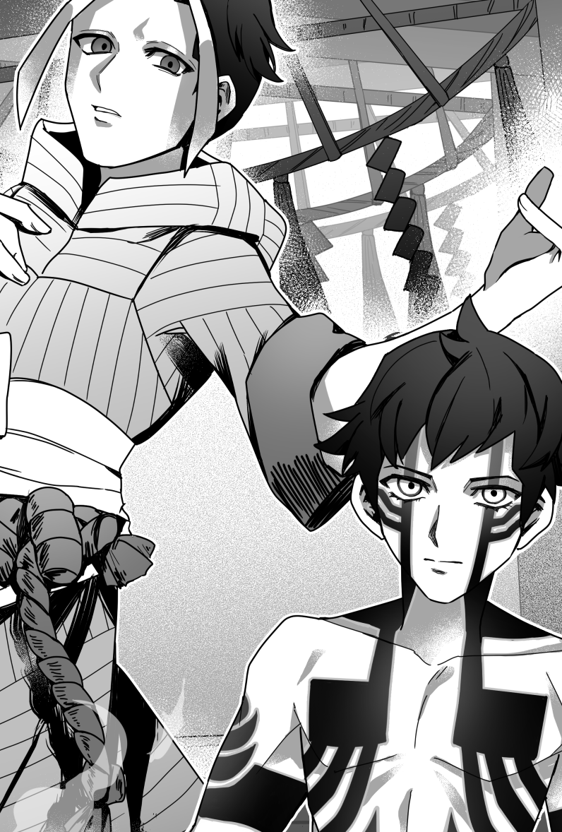 モキちゃんとこの主フトと自分の所の兎弁のクロスオーバーハロウィン漫画をクロスオーバー本に乗せていただきました 8p それとモキちゃんの主フト本にゲストイラスト一枚乗せて頂きました～よろしくお願いします… 
