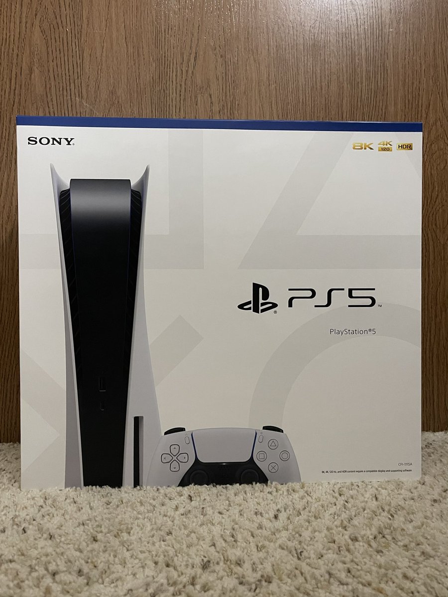 temporary2027's tweet photo. @PS5restocks_etc 

HOLY STINKING SUPER CRAP 😍🔥😍🔥
at long last , I finally got my PS5 

A VERY HUGE SHOUT OUT TO you maaaaan 
 Now i can turn off the notification 😌😂🔥

It is time to break some controllers 💔😂🔥 https://t.co/z8gnxezcrs