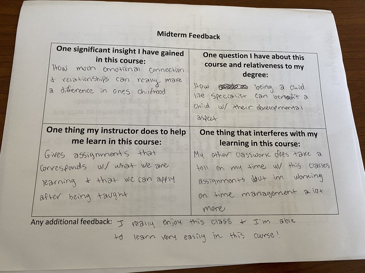 educatorJocelyn's tweet photo. I do believe we all need reminders—to let us know that we too are being effective, responsive, and supportive in helping our students learn and reach their fullest potential as they prepare to go out in the world. #feedback #collegeinstructor #highered @ECUHHP https://t.co/yucbkSrNrE