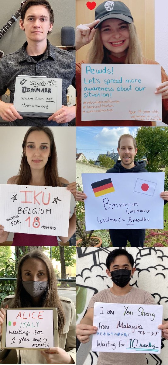 takeusbacktoCHN's tweet photo. Inspired by #opentheborderstostudents, we would like to have an online campaign on Monday 1st November.

Students can post pictures of themselves holding a sign (examples below) with:

1. Country
2. Degree
3. Time spent waiting to enter China 

#TakeUsBackToChina #giveusadate https://t.co/QkvF0uhVL8