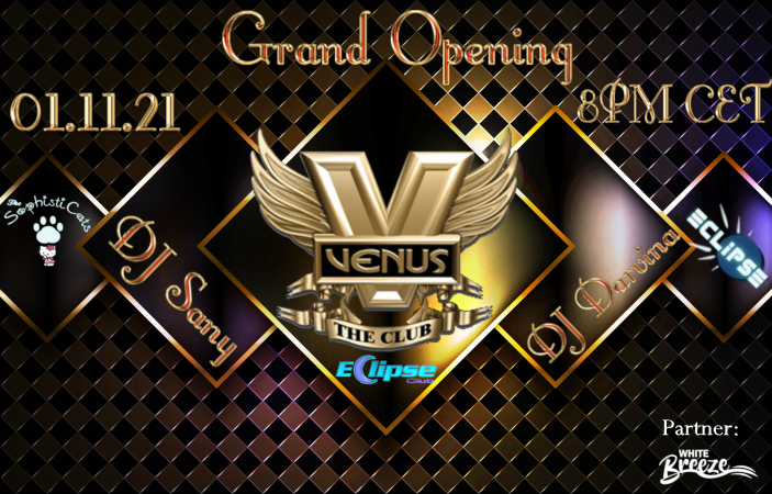 3dxeclipse's tweet photo. ✭✭✭ Grand Opening✭✭✭
Venus Night Club
01.11.2021 08.00 PM CET to 00.00AM CET
#TheSophistiCats #DJSANY #DJDARVIN #VenusHost https://t.co/1UBIUrfkIR