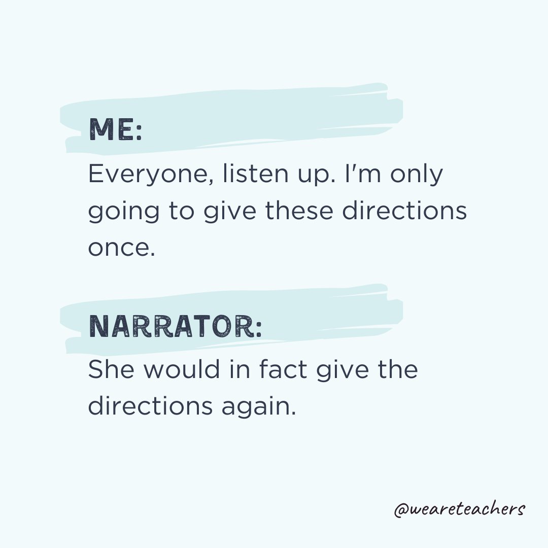 WeAreTeachers's tweet photo. And again and again. #teachertwitter #teachers https://t.co/h6zRbMD2XR