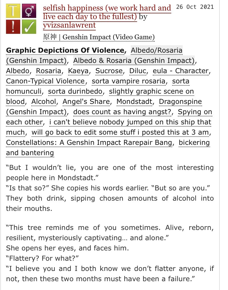 yvizsanlawrent's tweet photo. FELLOW ALBESARIA AND ROSABEDO LIKERS. YOU SHALL NOW FEAST AND NO LONGER STARVE

written for @const_bang!!

#GenshinImpact #Albedo #Rosaria #albesaria #rosabedo 
https://t.co/N7oYBwZVQh https://t.co/ztFToopchP
