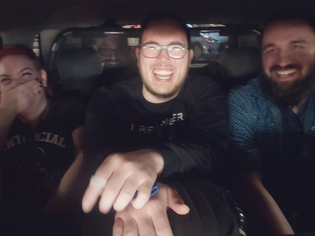 TheGummiJay's tweet photo. Nobody puts Gummi in the corner… but someone did put Gummi in the hatch.
Another photo from the Boo Crew’s adventures in Las Vegas.
Look at all those smiles; these people make my heart full.
Love those faces.
#BooCrew #OffStream #LifeOffLine #Unplugged https://t.co/DPOdkmyZ3r