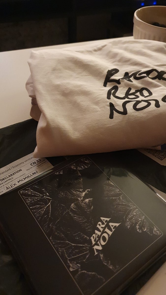 DerLoebner's tweet photo. Shirt finally arrived in the mail. 
Thanks @razorrednoise 😀 and sorry for the inconvenience 😅. https://t.co/K0eKvdkMqV