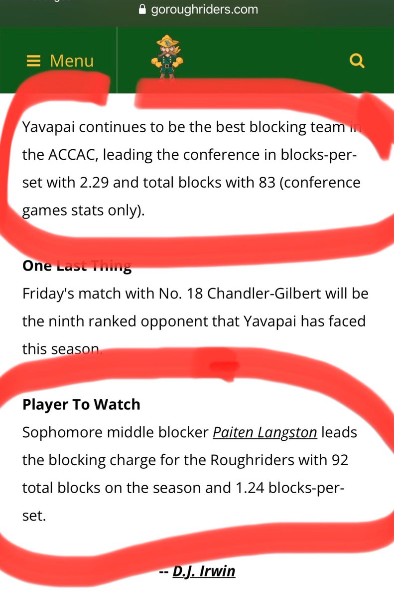 <a href="/paitenlangston/">Paiten Langston</a> also getting some love from the local media in Prescott, AZ. Finish the season strong!
