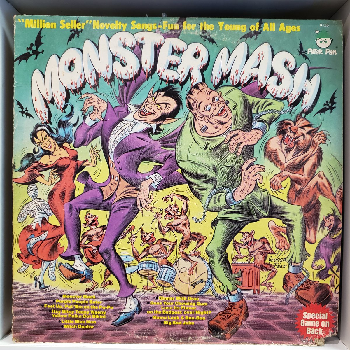 spincoffeevinyl's tweet photo. Various – Monster Mash
Novelty, 1977
Art by George Peed
.
.
.
#halloweenvinyl #vinyloftheday #albumoftheday #albumart #vinylrecords #vinylcommunity #vinyl #halloweenrecords #monstermash #halloweenmusic https://t.co/NwQ5XH83hi