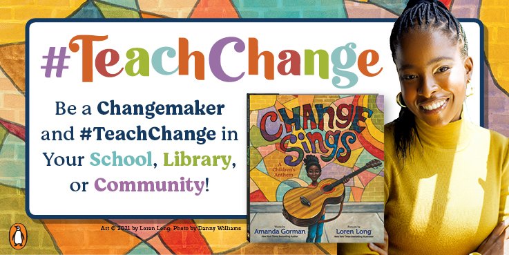 PenguinClass's tweet photo. Is your class joining @Flipgrid for the CHANGE SINGS event with @TheAmandaGorman & @LorenLong? Get resources to #TeachChange and get your class ready for the event. https://t.co/9JKYRwZ57I https://t.co/glKAvavnAM
