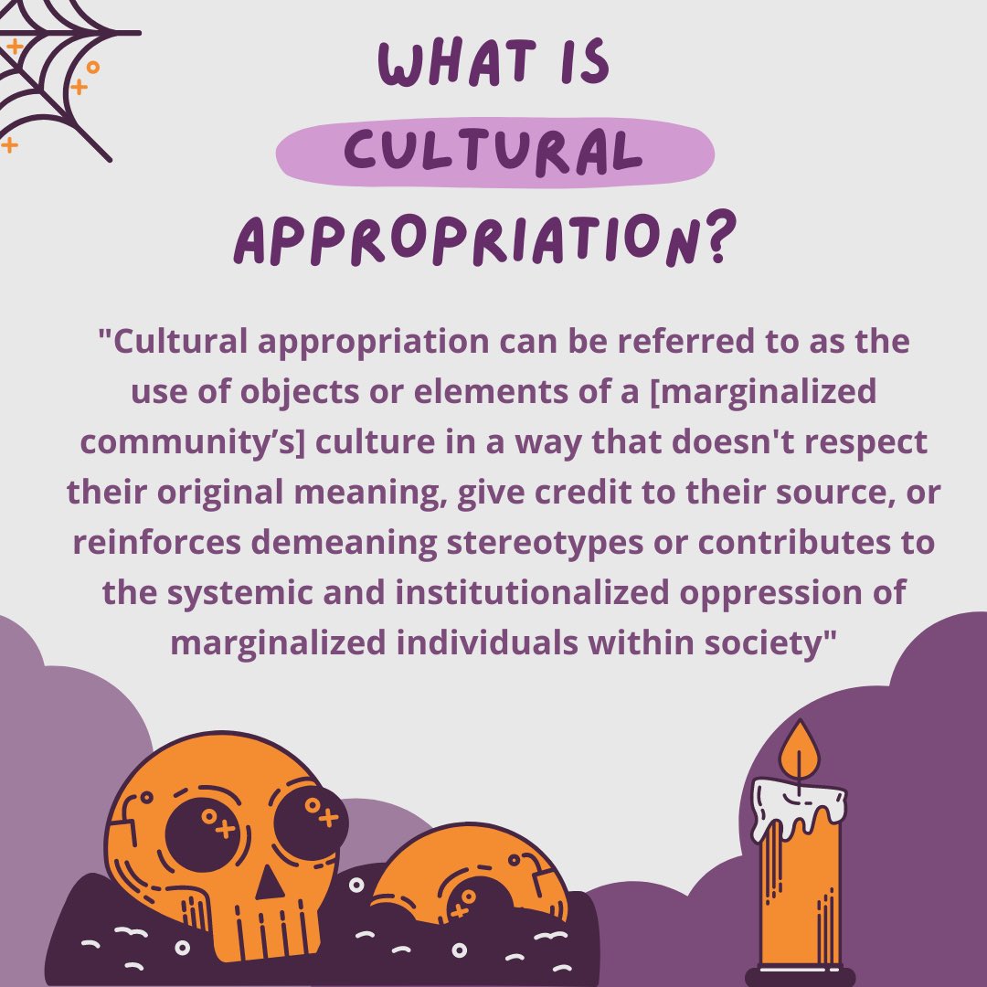 BrockSJC's tweet photo. My culture is not your costume. 
 
Swipe —> to learn more about cultural appropriation and its historical contexts. Pt. 1 🎃🎃🎃 https://t.co/IeheHipeEy