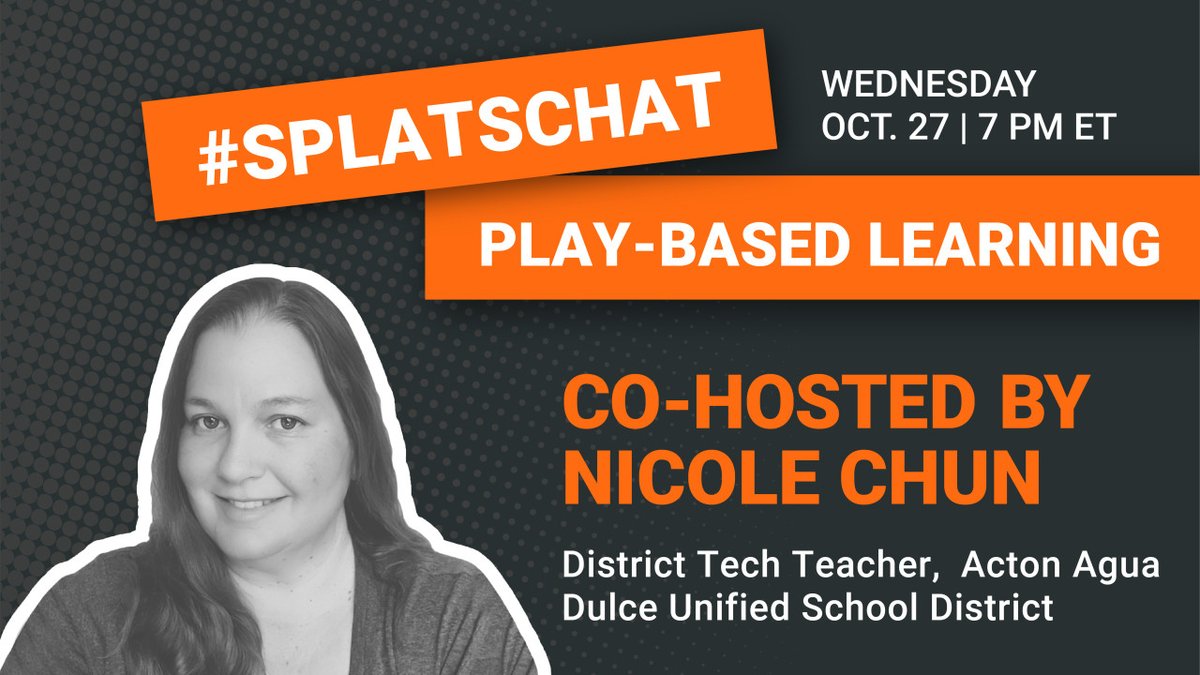 unruly_studios's tweet image. How do you incorporate joy, play, and movement into your classroom?
Grab some candy corn or a PSL and join the #SplatsChat with district tech teacher, Nicole Chun as we discuss strategies for play-based learning 🤸♀️
🗓 Wednesday, 10/27 at 7 pm ET
@learnswithzeal #EDUtwitter