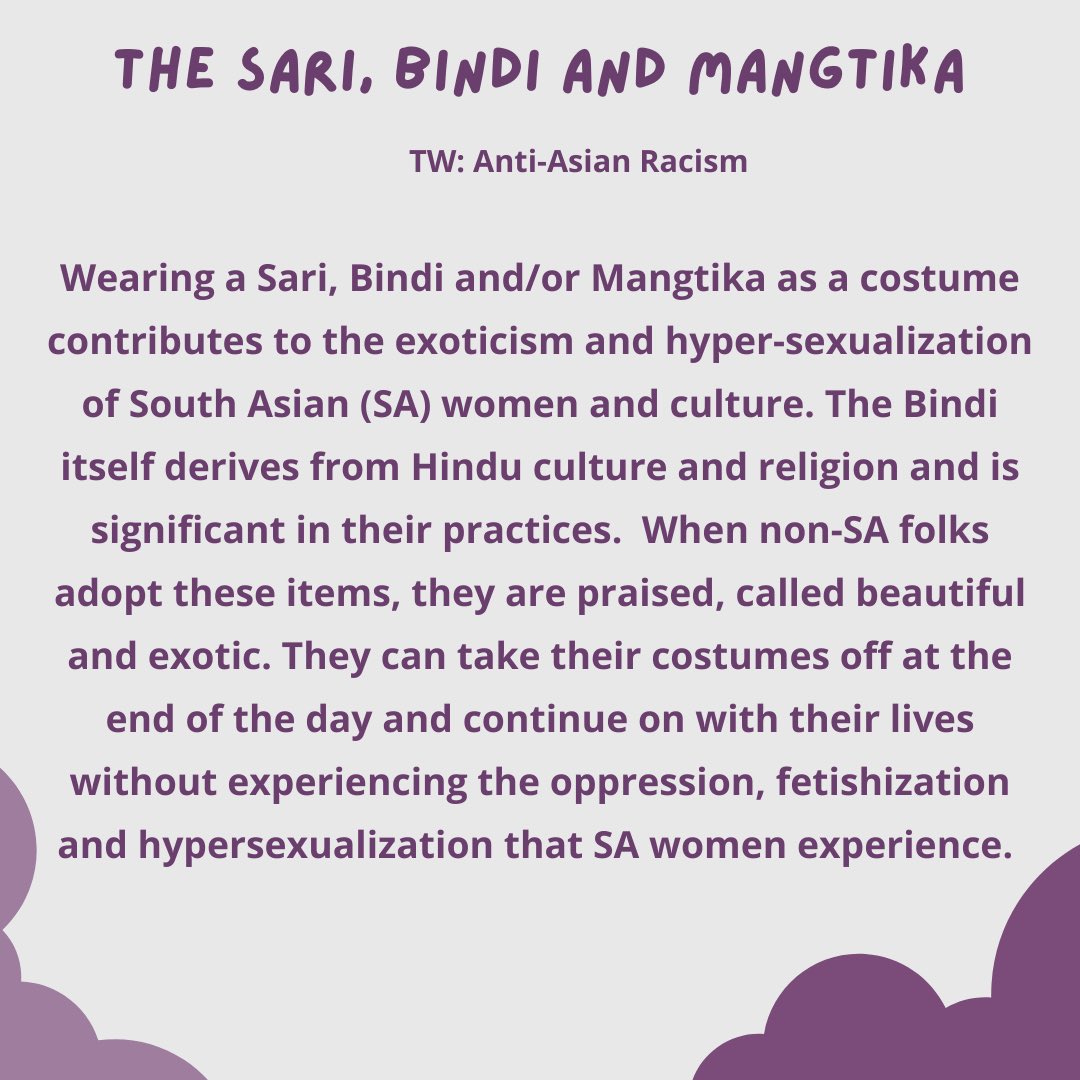My culture is not your costume. 
 
Swipe —> to learn more about cultural appropriation and its historical contexts. Pt. 2 🎃🎃🎃