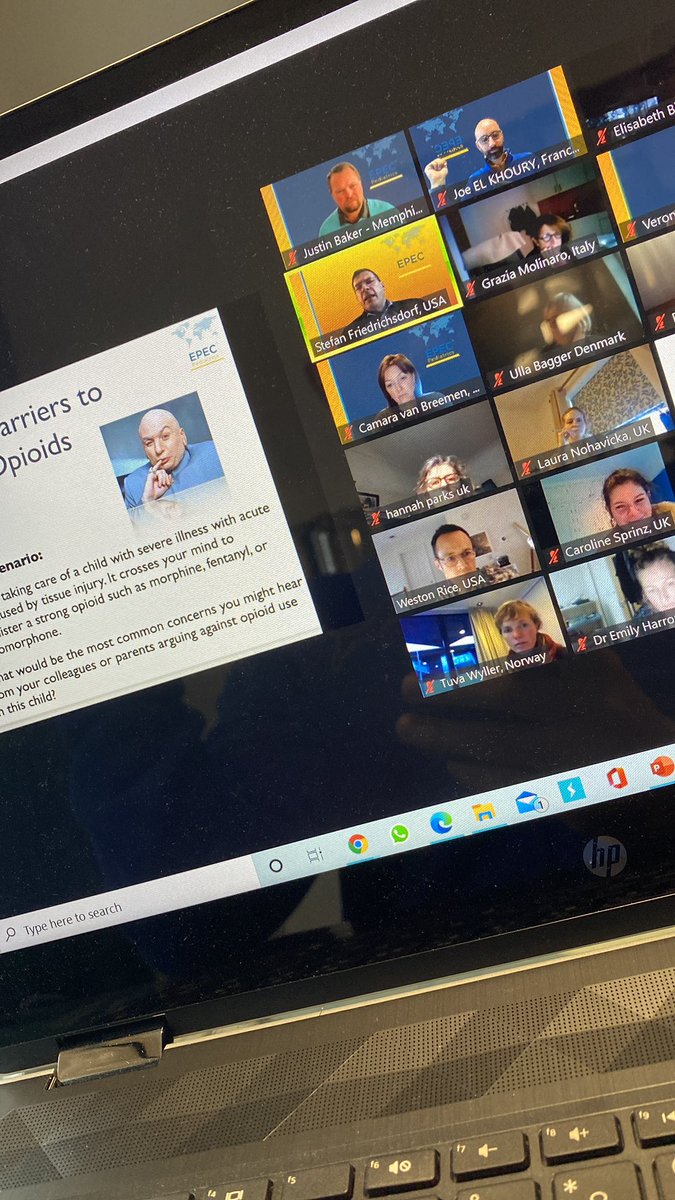 Delighted to be part of this… Teaching #pediatricpalliativecare across borders… What an enriching experience! @FMaruzza, @NoNeedlessPain, @StacyRemke, @justinnbaker and so many others rocking it to help advance palliative care around the world. #Epecpediatrics @Balsam_LCPC