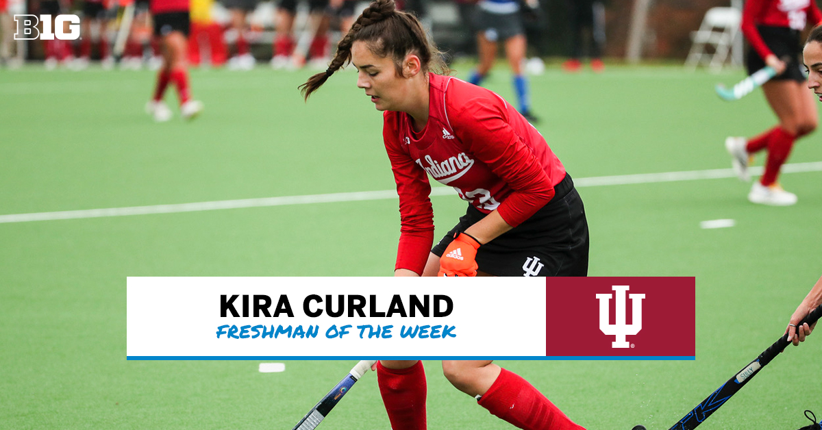 🚨  Weekly #B1GFH Awards Alert 🚨 

Kira Curland of <a href="/IndianaFH/">Indiana Field Hockey</a> is the #B1G Freshman of the Week!

🏑  Recorded a goal and 4 assists in a pair of wins 
🏑  Scored her team-high 7th goal of the season against St. Louis 

📰  bit.ly/3BeVWRZ