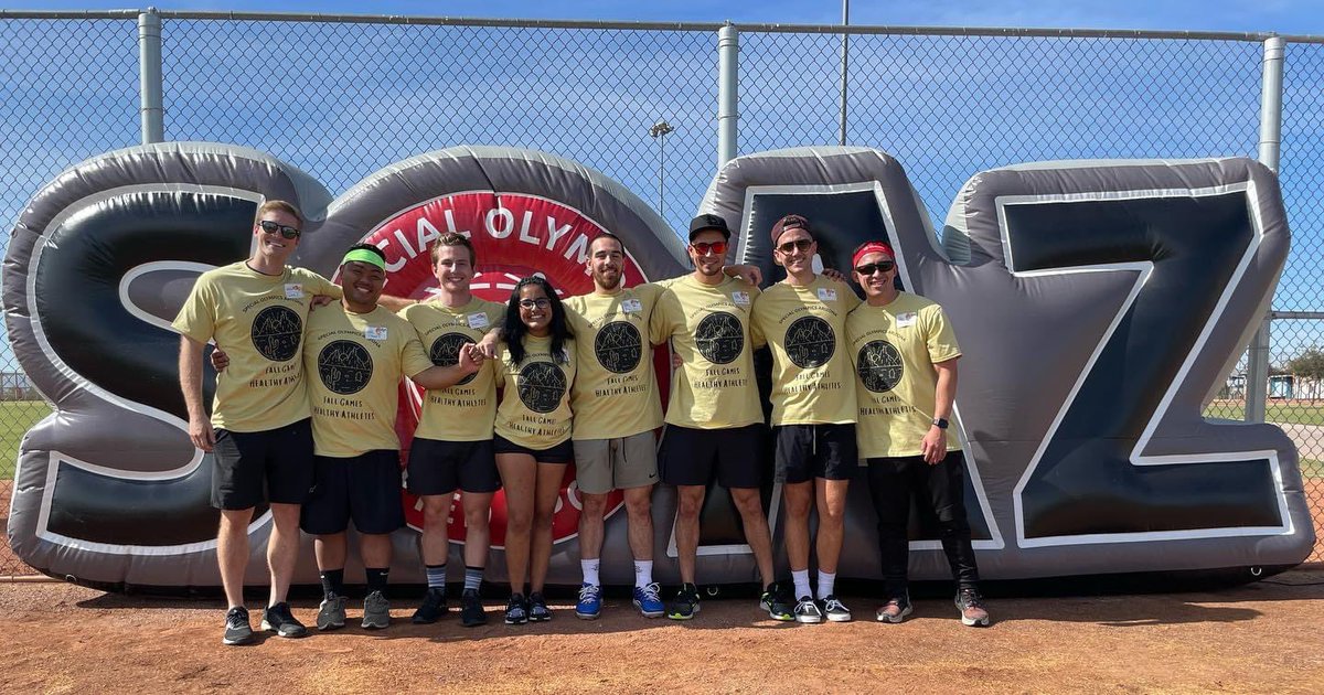 ATSUDPT's tweet photo. ATSU 2nd year DPT Students out in the community volunteering this weekend! Left: AZ Special Olympics 🏅, Right: Box for Bucks! 🥊 https://t.co/bGIaR8TZfN