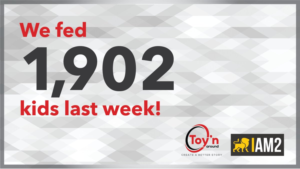 Toynaround's tweet photo. Toy’n Around fed 1,902 kids last week, now up to 75,213 amount this year, come join our initiative to feed a million kids with our non-profit partner, https://t.co/mwVE9hvKJp
At Toyn around, we create a better story
#createabetterstory
#charity https://t.co/rfrrbsRoeA