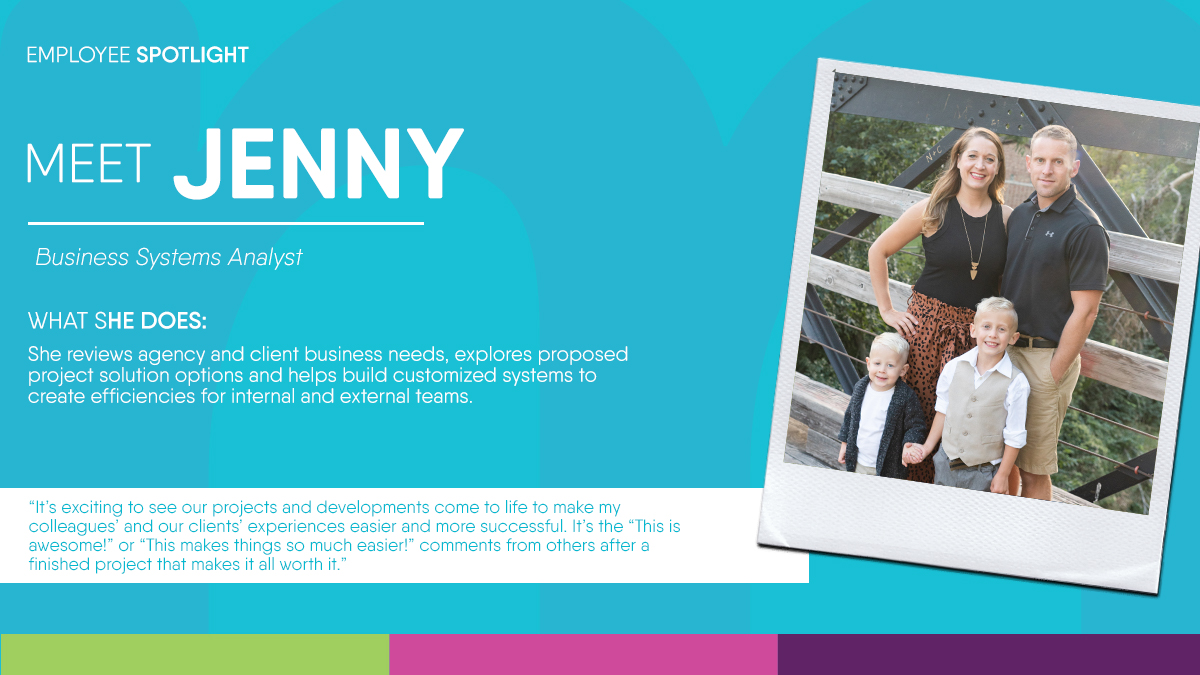 As a Business Systems Analyst, Jenny Herzberger specializes in being a liaison between the agency business, our clients and our technical teams.
bit.ly/3Ek5Zat
#MindstreamMediaGroup #AgencyLife #EmployeeSpotlight