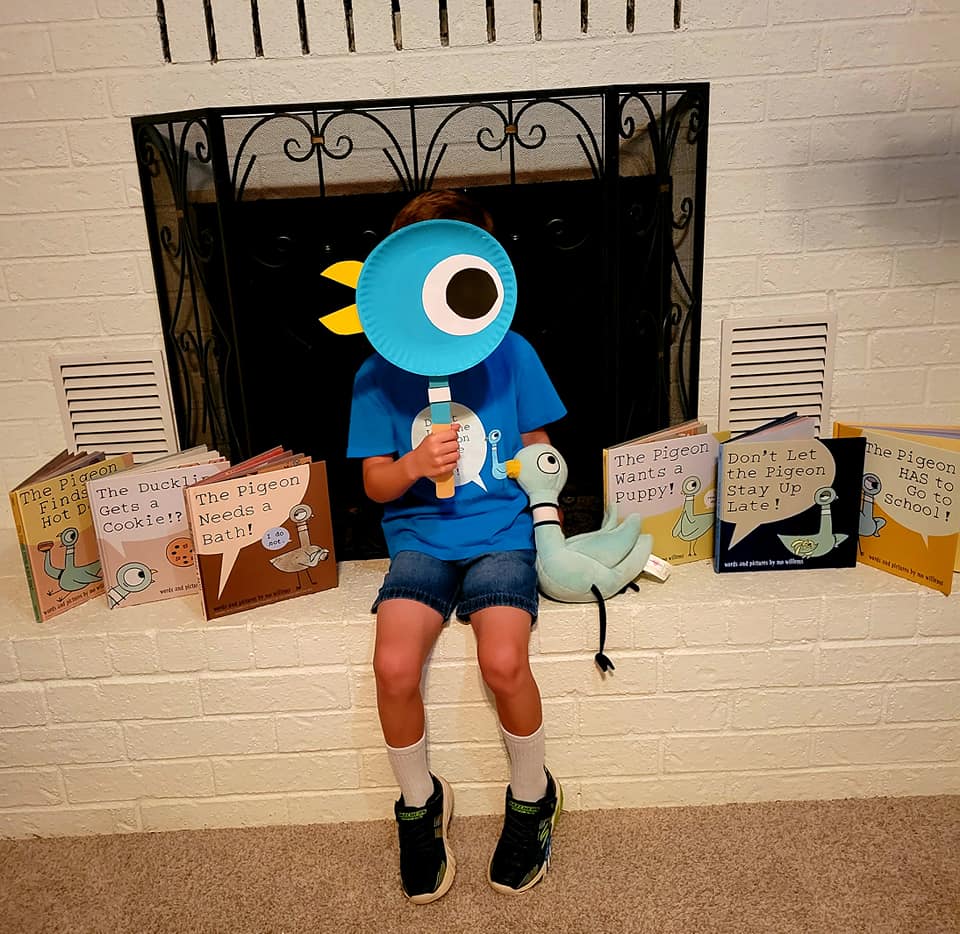 MooreEducation's tweet photo. Hubba Whaaaa??  My kiddo was super excited to be @The_Pigeon for his literary dress-up day at kindergarten! https://t.co/oNe9mOrh9h