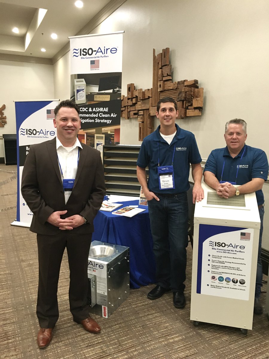 Direct your IAQ questions this way! Our team is onsite at the #GASFA conference in Savannah, GA this week and warming right up to the southern hospitality! 

#IAQ
#dreamteam
#indoorairquality
#indoorairqualitysolutions
#protectyourspace
#HEPA
#cleanairmatters