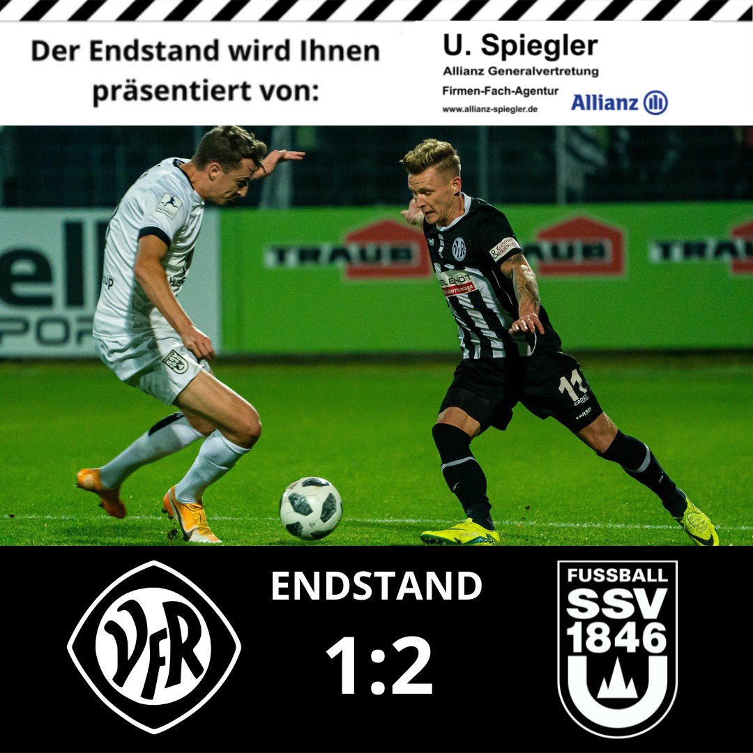 VfRAalen1921's tweet photo. Unsere Jungs zeigen eine gute Leistung, müssen sich aber leider mit 1:2 gegen den @ssvulm1846fb geschlagen geben 🙁
Der Endstand wird Ihnen präsentiert von der Allianz Uli Spiegler https://t.co/mr5AGfu4Xx
#VfRSSV 1:2 #VfRAalen #VfR #Aalen #immerweiternachvorn #schwarzweisswir https://t.co/Ue0QlYliFT