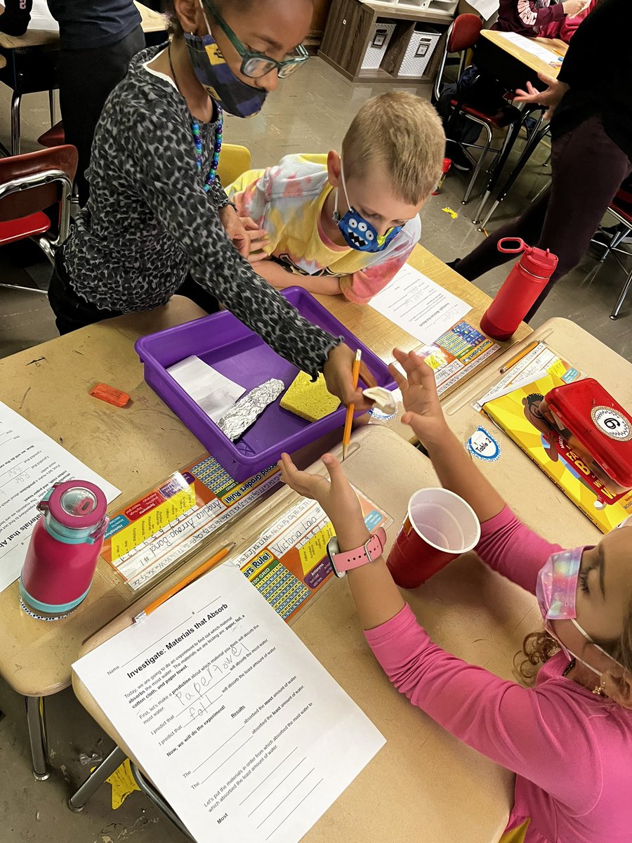 Grade2Jackson's tweet photo. Best way to learn about properties that absorb? Test it out ourselves! https://t.co/yShFXzpidG