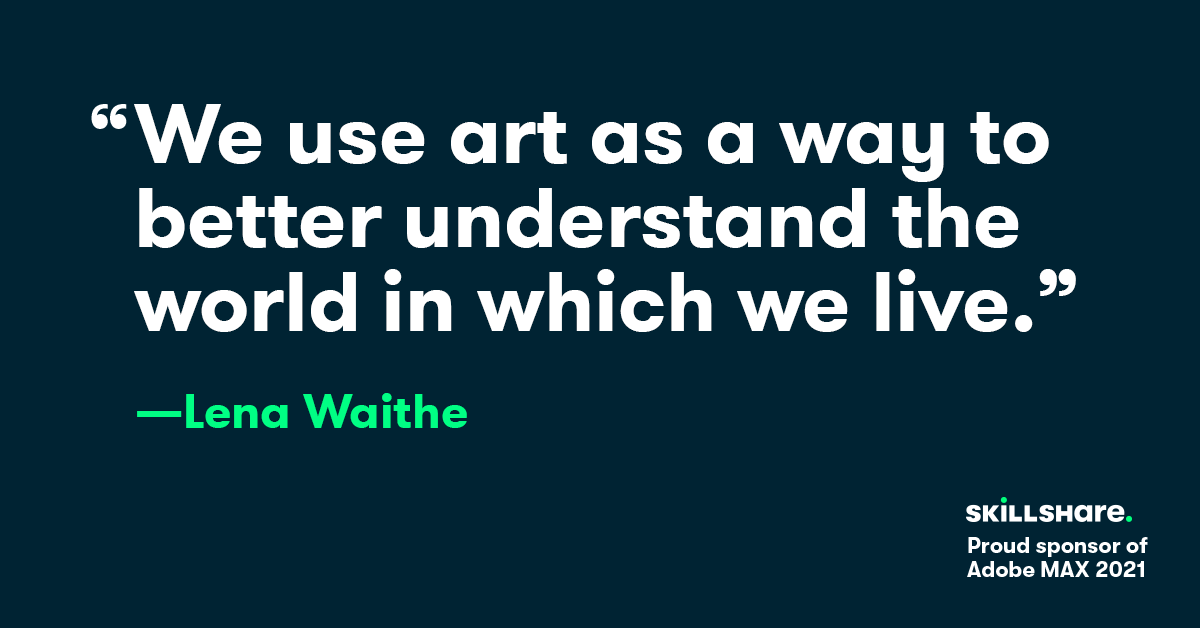 #AdobeMAX2021 session: Art as Activism: How to Create Change from URL to IRL 

#LenaWaithe #NikkolasSmith #Artivism adobemax.skillshare.com/artivism