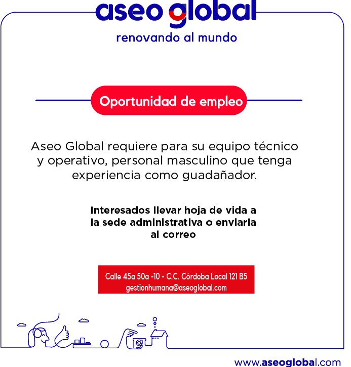aseo_global's tweet photo. Información Importante
Las hojas de vida solo se recibirán por los canales comunicados, no se recibirá información por redes sociales https://t.co/MMp13stpne