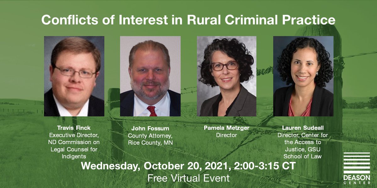 smulawdeason's tweet photo. Want to learn about conflicts of interest in rural criminal practice, but missed our #STARJustice event?
Listen to our expert panel unpack it here: https://t.co/QjQUr4zLmY
#CJReform https://t.co/bziBxNcsZR