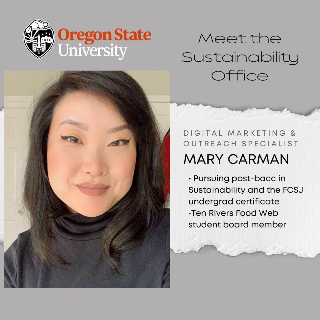 Sustainability at OSU (@osusustainable) on Twitter photo Time to meet the final staff member of the <a href="/OregonState/">Oregon State University</a> Sustainability Office: me!
instagram.com/p/CVgSUBOM-FX/… Time to meet the final staff member of the <a href="/OregonState/">Oregon State University</a> Sustainability Office: me!
instagram.com/p/CVgSUBOM-FX/…