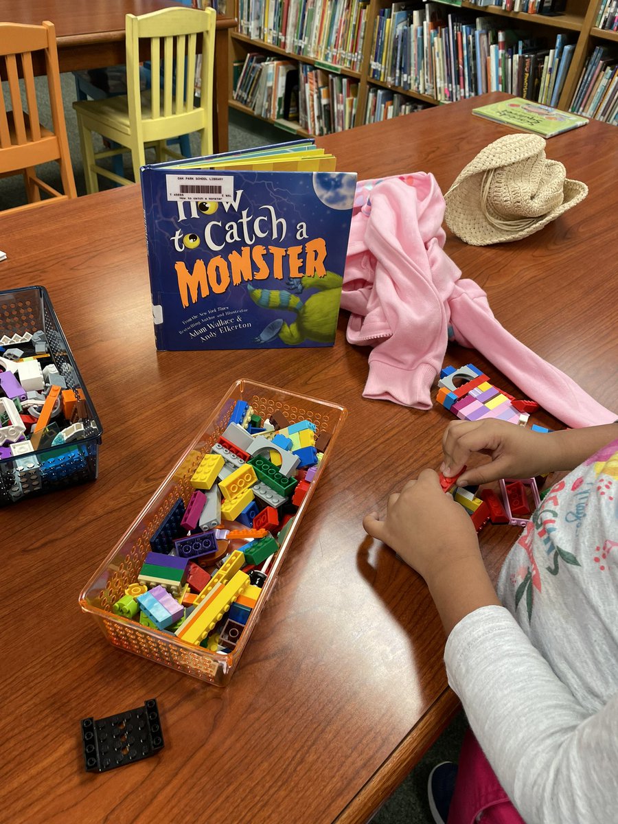 oplibrarynpsd's tweet photo. Our @OPfirsties enjoyed #HowToCatchAMonster by @WallysBooks via @KidTimeStory and then built their own traps! #picturebookstem #problemsolvers https://t.co/PtKeguYagA
