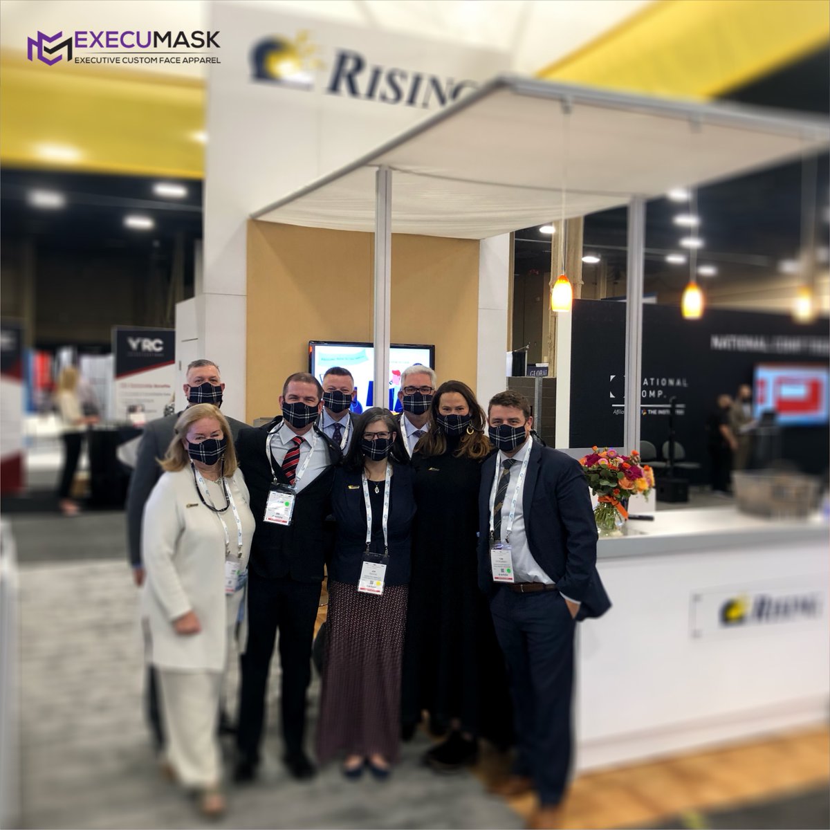 execustyle_'s tweet image. The Rising Sun team at their conference in Vegas wearing our masks. If you are in need of corporate masks with style hit us up.

👉 Contact us today.  🤗
------
🌐 execumask.com
.
#stylishmask #execumask #execustyle #adultfacemask #wearingmask #wearingiscaring