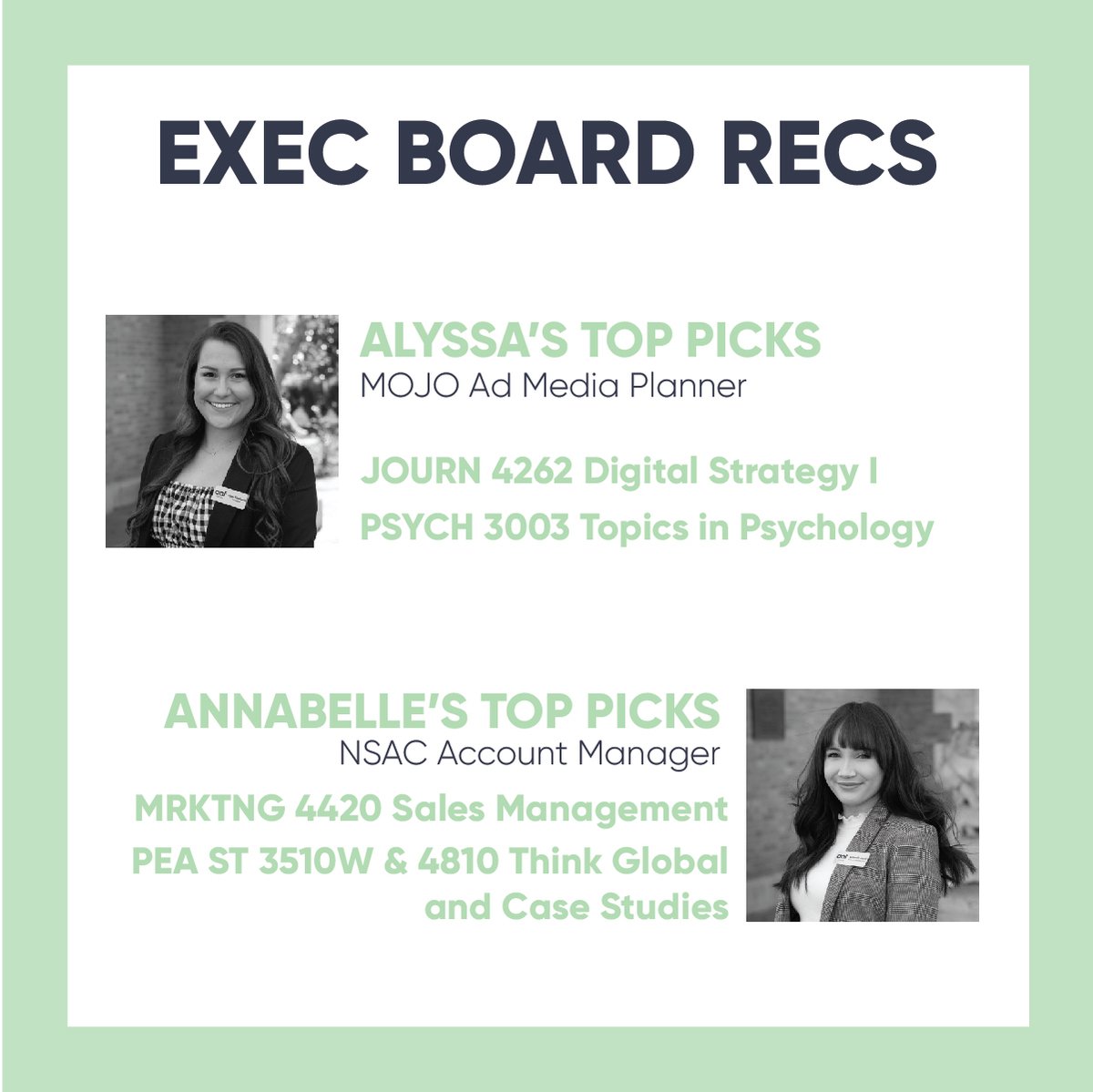 AAFMizzou's tweet photo. Early registration for classes begins TOMORROW! Check out our best class recs below: https://t.co/qwfWR8Xdma
