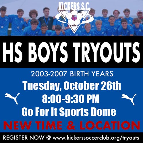 KickersSC's tweet image. 🚨NEW TIME &amp;amp; LOCATION🚨