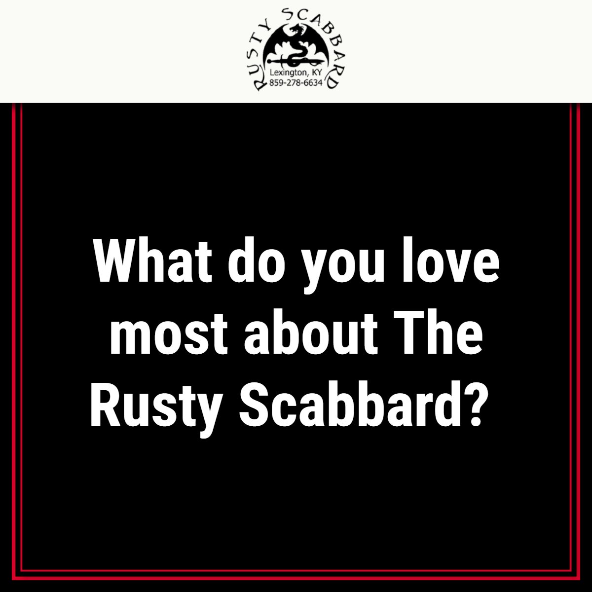 RustyScabbardKY's tweet photo. We'd love to know what you think. https://t.co/cpnqwIY7Zr
