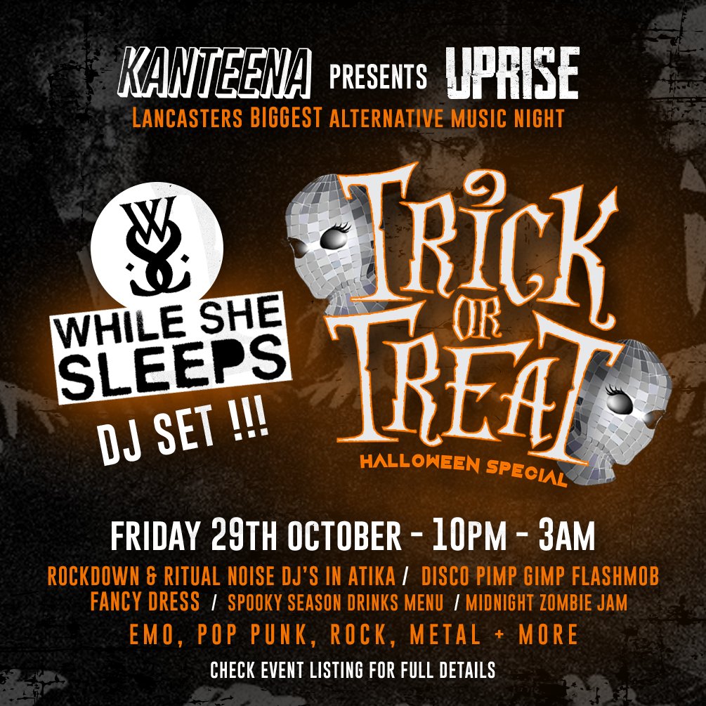 ritualnoiselanc's tweet photo. Three more sleeps until Lancaster's biggest alternative Halloween party at @kanteena1 - looking forward to seeing some of you on the dance floor! #lancasteruk #lancasterlancashire #Halloween https://t.co/pjgJxiFbGM