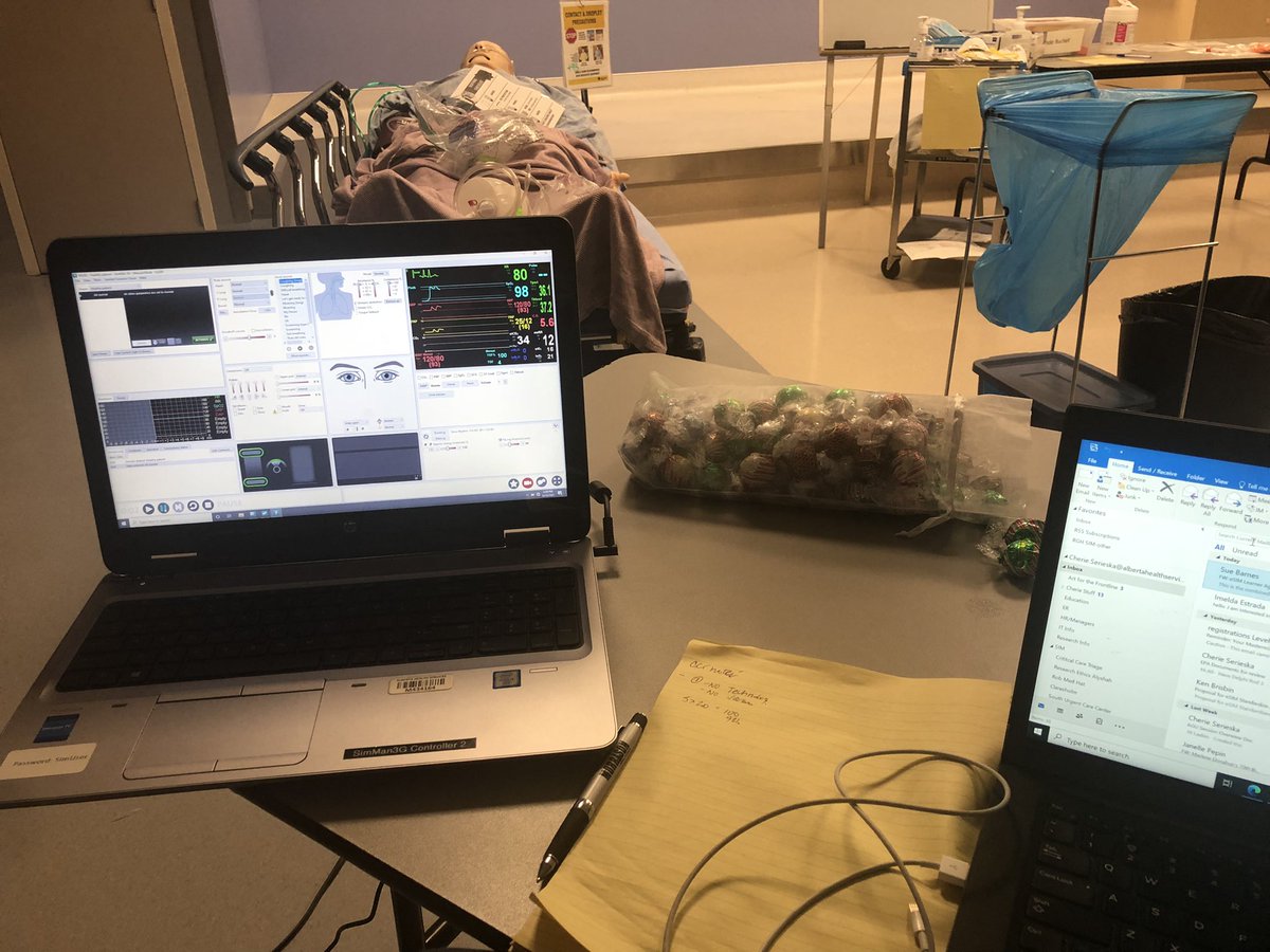 CherieSerieska's tweet photo. Back at it. Just in Time covid code blue, AGMP and PPE simulation sessions at the Rockyview. Simulation lab comes to AGU❤️ https://t.co/GaC59aDlJt