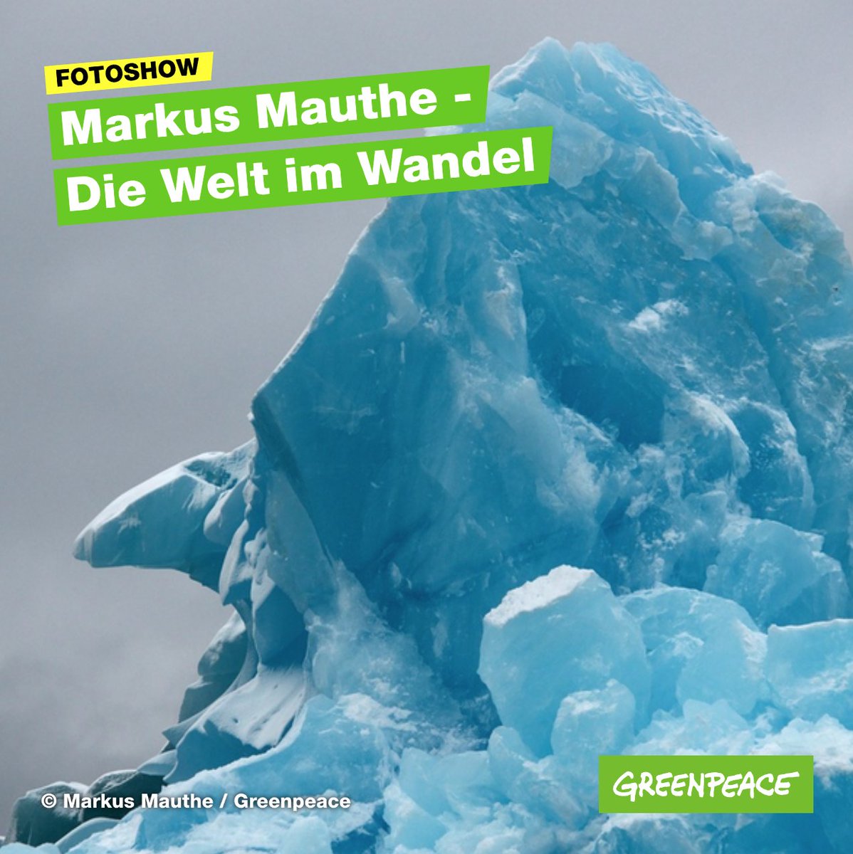 GreenpeaceHi's tweet photo. „Es sind turbulente Zeiten." Die neue Live-Fotoshow vom #Greenpeace-Fotografen Markus Mauthe soll erzählen „wie wir es trotzdem schaffen können, eine grüne und gerechte Zukunft für alle Menschen zu sichern!" #Klimaschutz
https://t.co/Q0JYK6kMlM https://t.co/SpHsAi6oGN